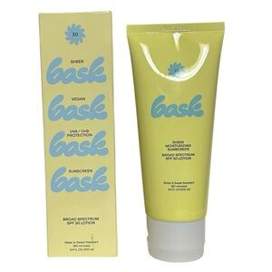 BASK Moisturizing Sunscreen Lotion SPF 30 Sheer Vegan Lightweight 3.4 oz UVA/UBV